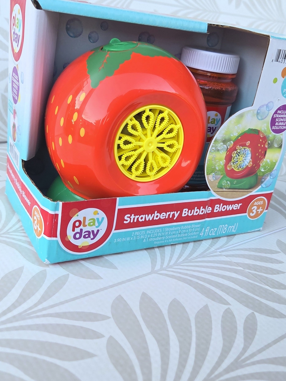 Play Day Strawberry Bubble Blower - Red/Green